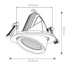 LED Ceiling Spotlight Orientable - 20W, Round