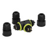 3X1.5mm² waterproof T conector - 3 wire