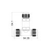 Conector T estanque 3x1,5mm² IP68