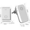 Sonnette simple sans fil à alimentation autonome