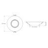Anneau orientable pour ampoule dichroïque Ø110 mm série PC