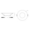 IP65 Ø110mm round PC fixture for GU10/MR16 bulbs