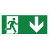 Pictogramme adhésif évacuation d'urgence
