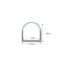Profilé rectangulaire en aluminium, bande de leds 20 x 21 x 1000mm