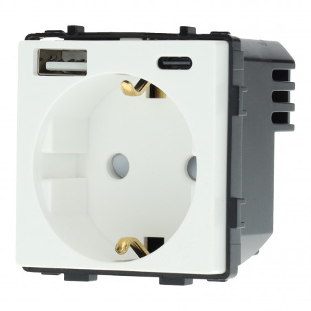 Prise Schuko 16 A USB A+C...