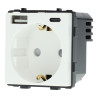 Base enchufe schuko 16A USB A+C carga rápida 20W