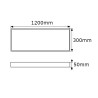 Frame for 30x120 Panel - White-Coloured, Aluminium