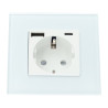 Base enchufe schuko 16A USB A+C carga rápida 20W
