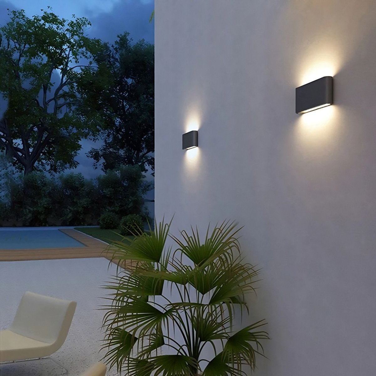LED wall light 2x6W IP65