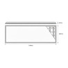 Panneau LED 60X120 cm 96W cadre blanc rétro-éclairé