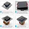Interruptor simple cruzamiento 10A serie cristal