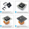 Base modular RJ11 encastrada