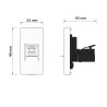Prise téléphonique de base modulaire RJ11