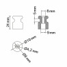 Porcelain insulator for braided wire