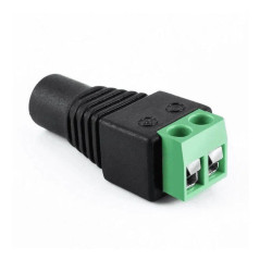 Conector DC Jack Fêmea com Bornes de Parafuso