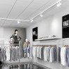 Cylindrical Rail Spotlight - White, E27 Lamps