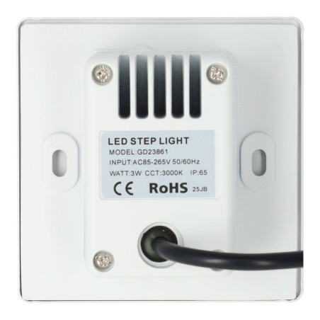 Atrás Baliza LED Exterior 3W Empotrable Pared Cuadrado Trapecio