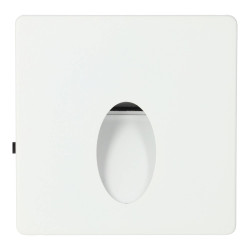 Baliza LED Exterior 3W Encastrável Parede Quadrado Oval branco