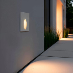 white LED Step Light 3W Outdoor Recessed Oval