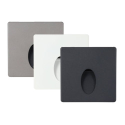 Balise LED Extérieure 3W Encastrable Murale Carré Ovale Blanc, Noir et Gris.