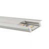 Profil rectangulaire en aluminium pour bande led de 2 m avec languettes