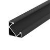 Profil d'angle en aluminium pour bande LED 2m noir
