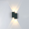Luz de parede em alumínio LED 4W IP65 cor preta