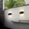 Aplique aluminio LED 6W IP65 color negro