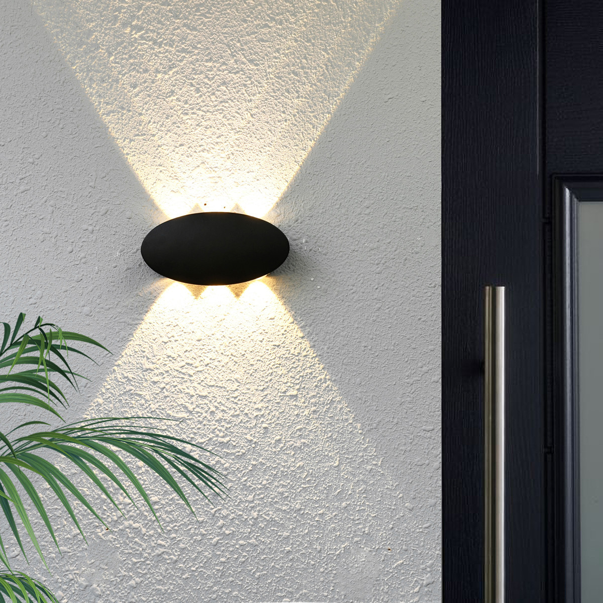 Aplique aluminio LED 6W IP65 color negro