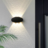 Luz de parede em alumínio LED 6W IP65 cor preta