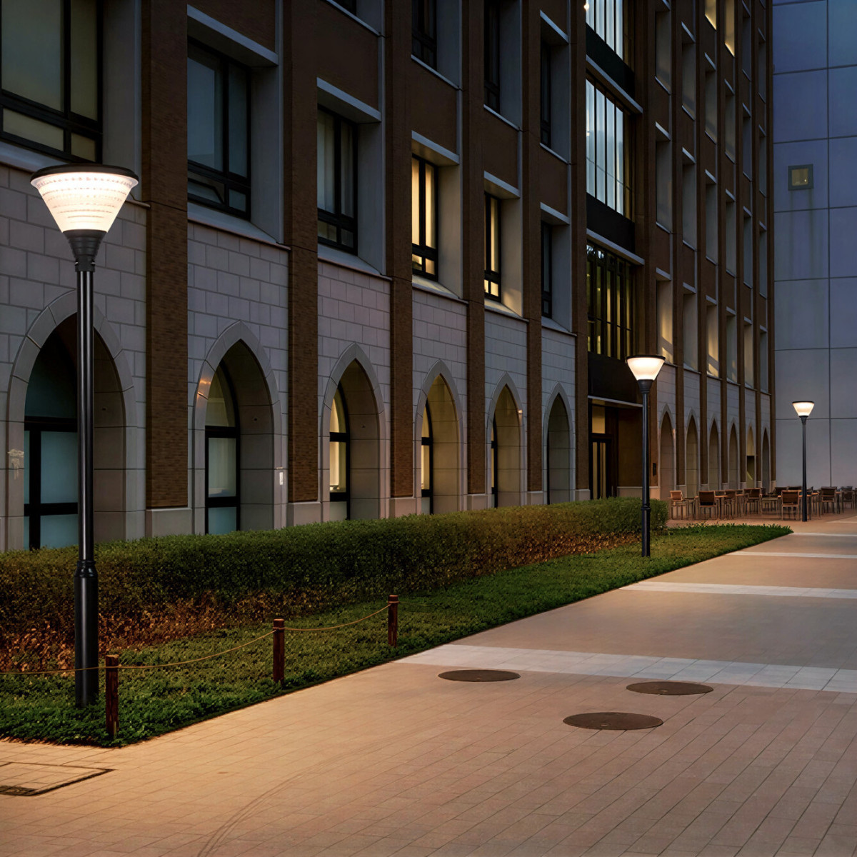 10W solar street light for villa-round