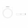 Plafonnier LED 24W Rond Noir