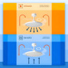 Retractable blades Ceiling fan changeable rotation direction