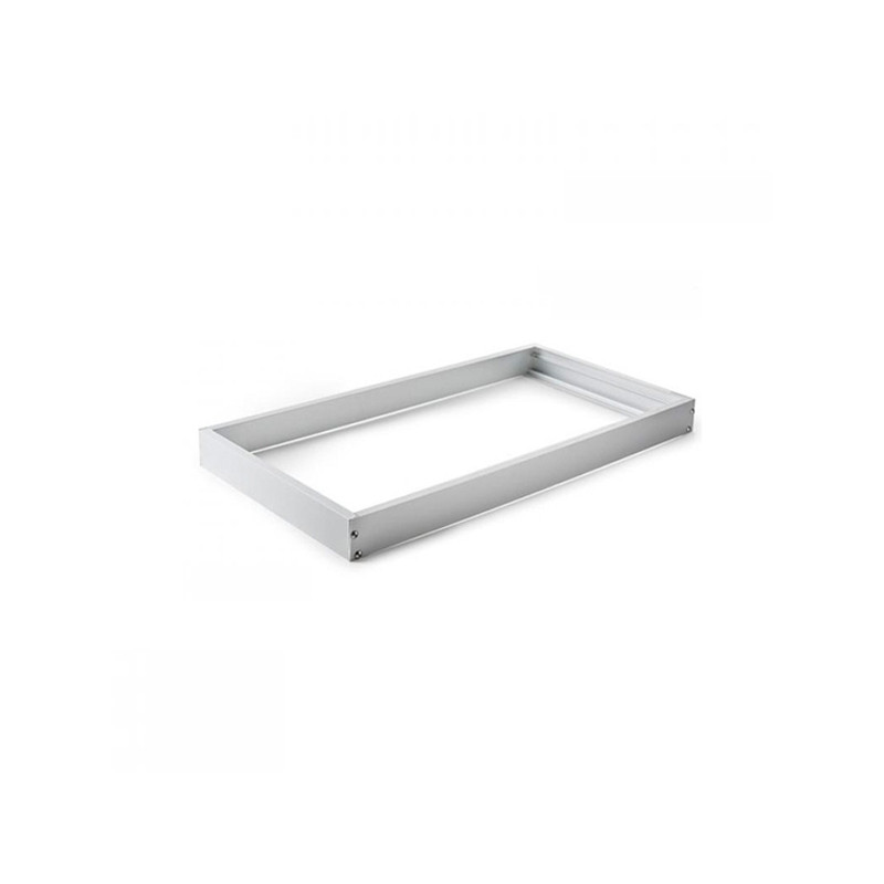 Marco aluminio color plata para instalación en superficie de panel 60 x 60