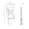 Luminaire de rue à LED 30W