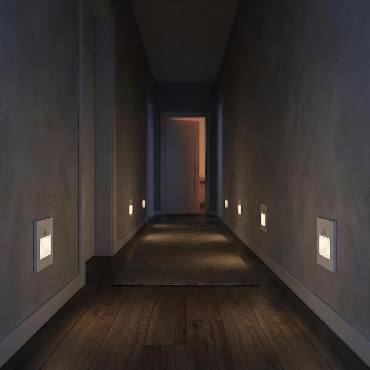 Baliza led 1.5W branca com sensor