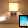 LAMPE MURALE E27 + LISEUSE + USB