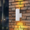 Aplique Aluminio 2xGU10 Blanco IP54