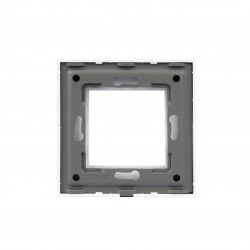 Back Brushed Aluminium Frame 1 Gang