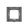 Back Brushed Aluminium Frame 1 Gang