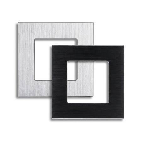 Moldura de Alumínio Escovado 1 Mecanismo