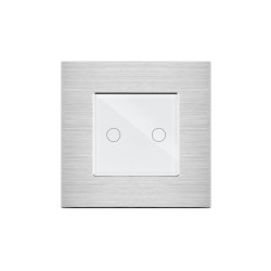 Cadre en Aluminium Brossé 1 Mécanisme série crystal gris