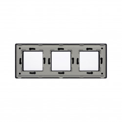 Frame Brushed Aluminium Frame 3 Gang