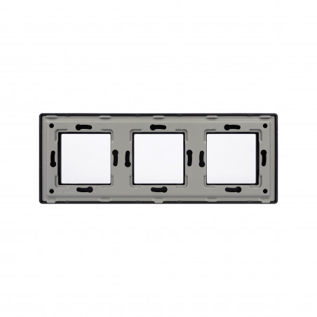 Frame Brushed Aluminium Frame 3 Gang