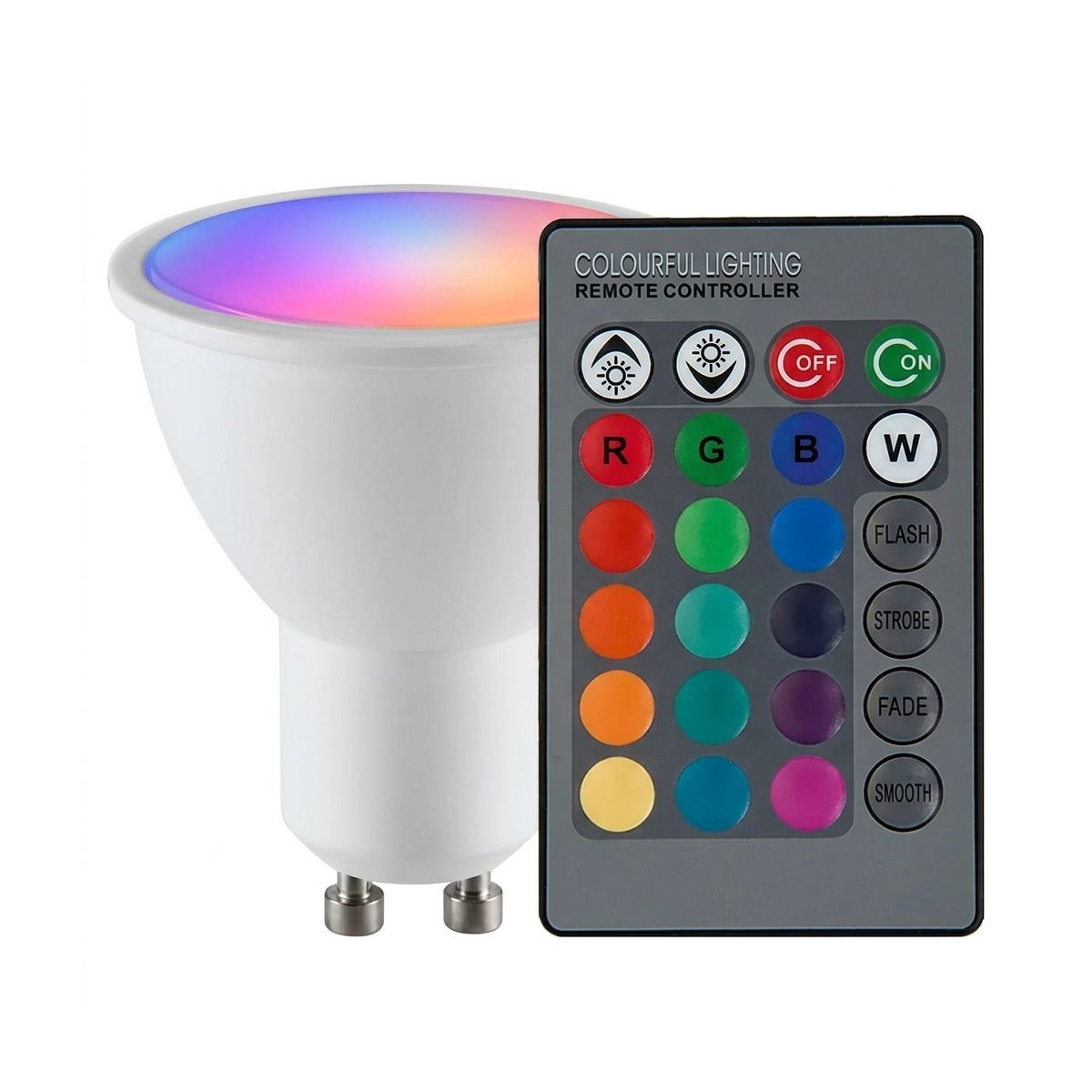 Ampoule LED 3W GU10 RGB avec Télécommande