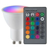 Lâmpada LED RGB 3W GU10 com Comando à Distância
