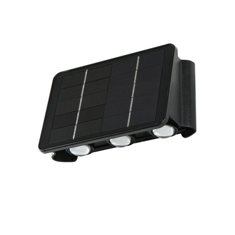 Aplique Solar LED Bidirecional de Parede 6 LEDs IP65