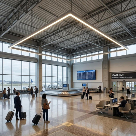 Perfil Colgante de Aluminio Rectangular 2 m