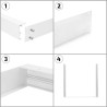 Marco aluminio blanco para panel slim 60x60