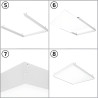 Frame - 60x60 Panel, White-Coloured, Aluminium